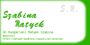 szabina matyek business card